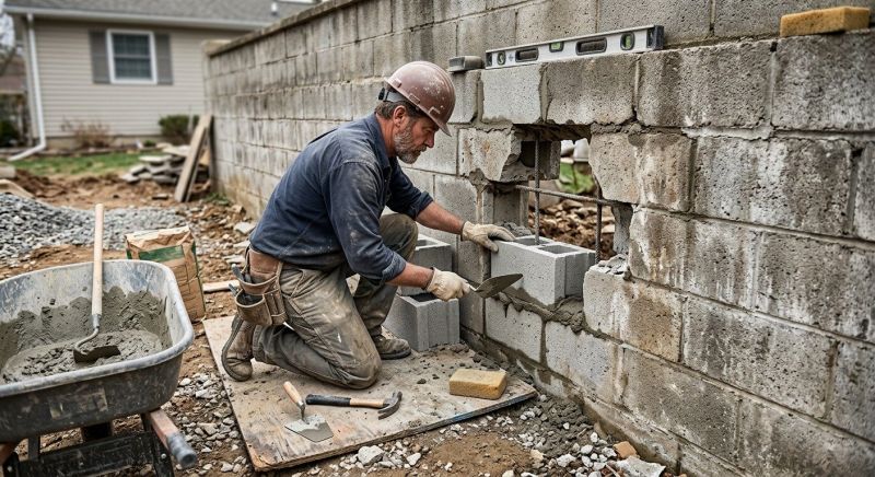 Block Wall Repair in Kittery, ME