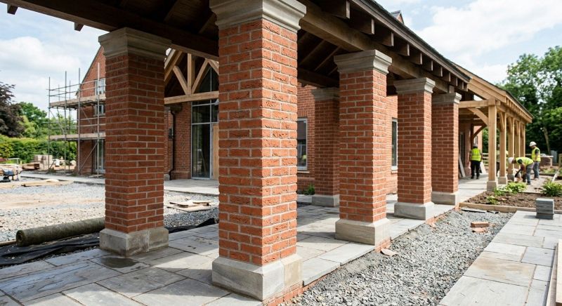 Brick Columns Installation in Newburyport, MA