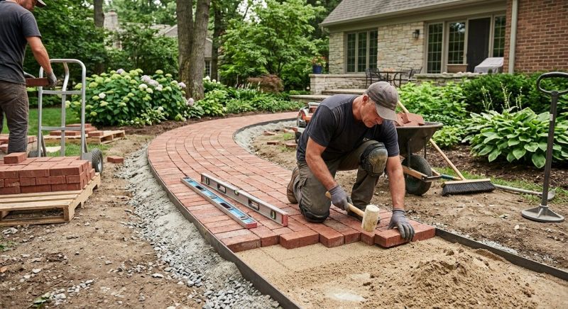 Brick Hardscape Installation in Eliot, ME