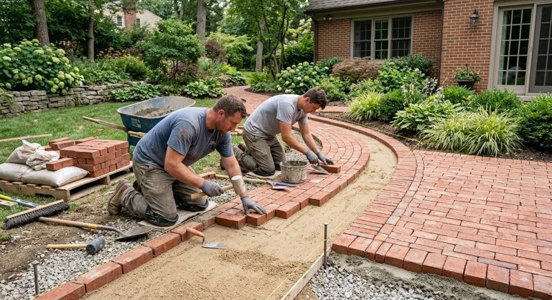 Brick Hardscape Installation in Epping, NH