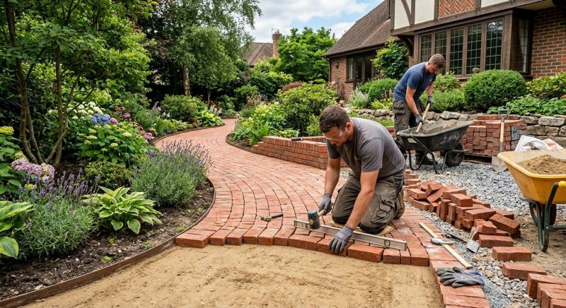 Brick Hardscape Installation in North Hampton, NH