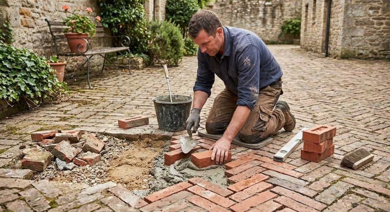 Brick Hardscape Repair in Newburyport, MA