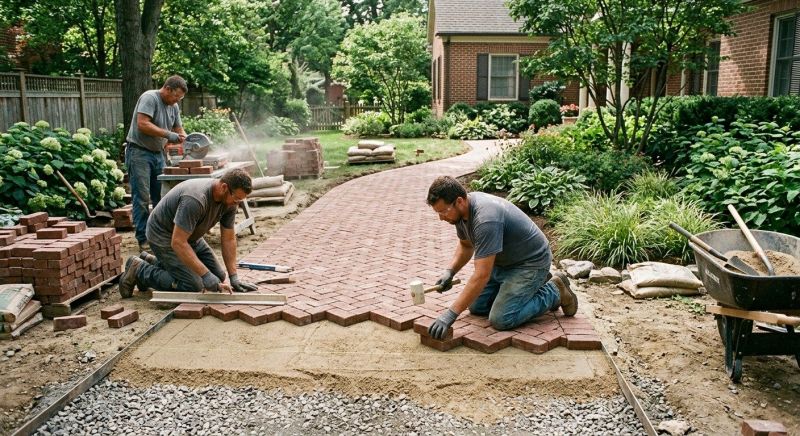 Brick Hardscaping Installation in Dracut, MA