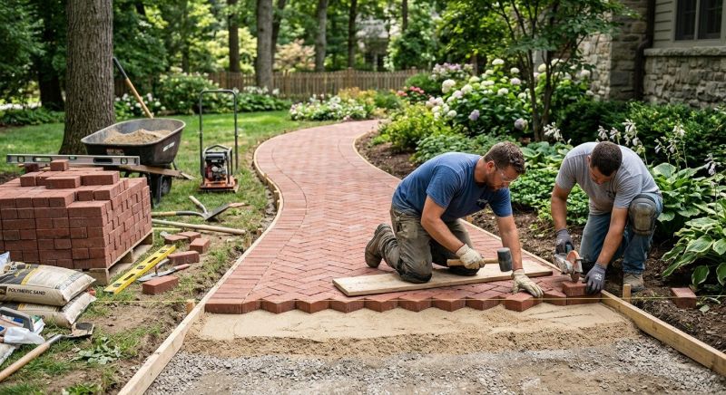 Brick Paving Installation in Pelham, NH