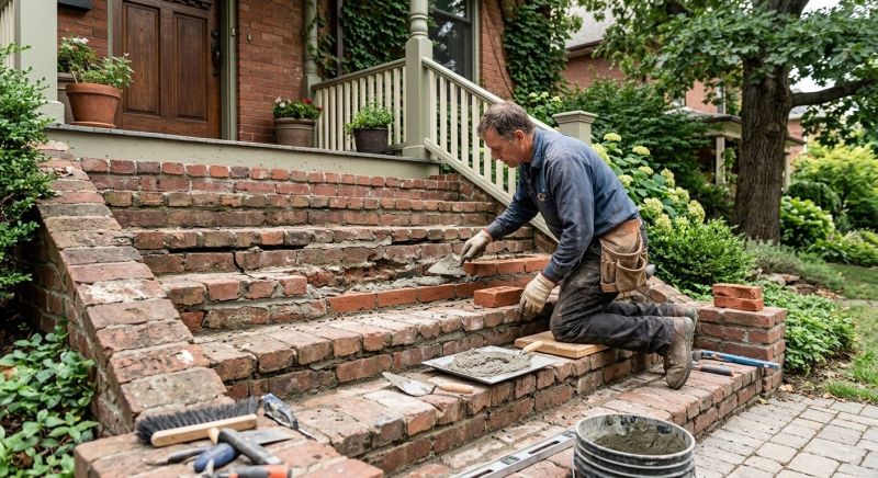 Brick Stairs Repair in Nottingham, NH
