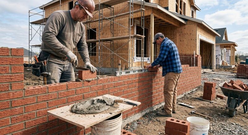 Brick Wall Installation in Raymond, NH
