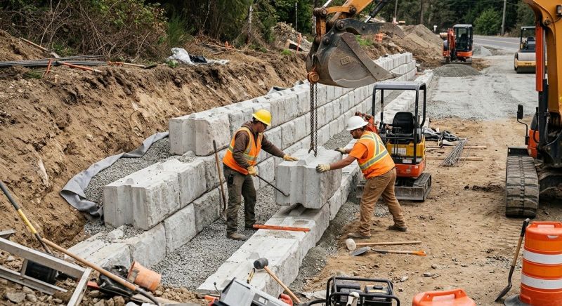 Concrete Blocks Installation in Georgetown, MA