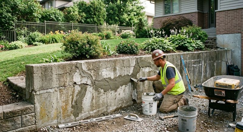 Retaining Wall Repair in Plaistow, NH