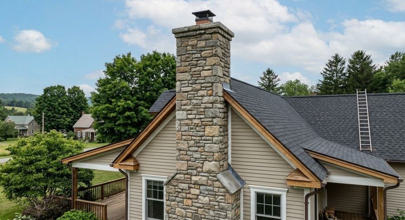Stone Chimney Installation in Rowley, MA