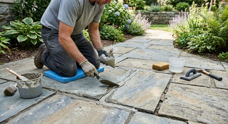 Stone Walkway Repair in Newburyport, MA