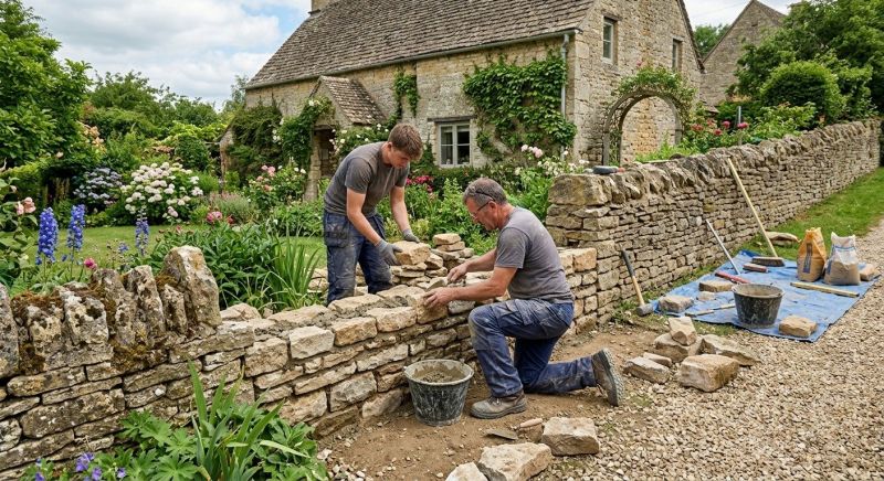 Stone Wall Repair in Danville, NH