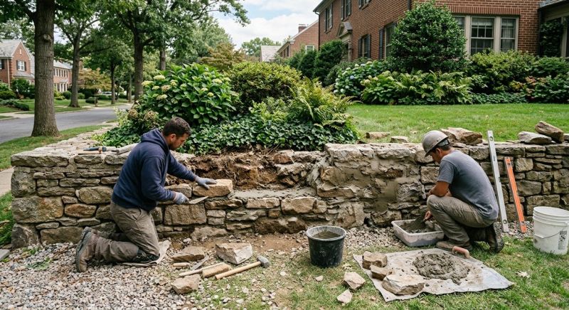 Stone Wall Repair in Eliot, ME
