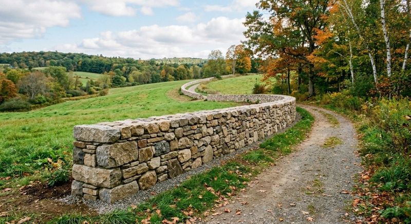 Stone Wall Replacement in Newburyport, MA